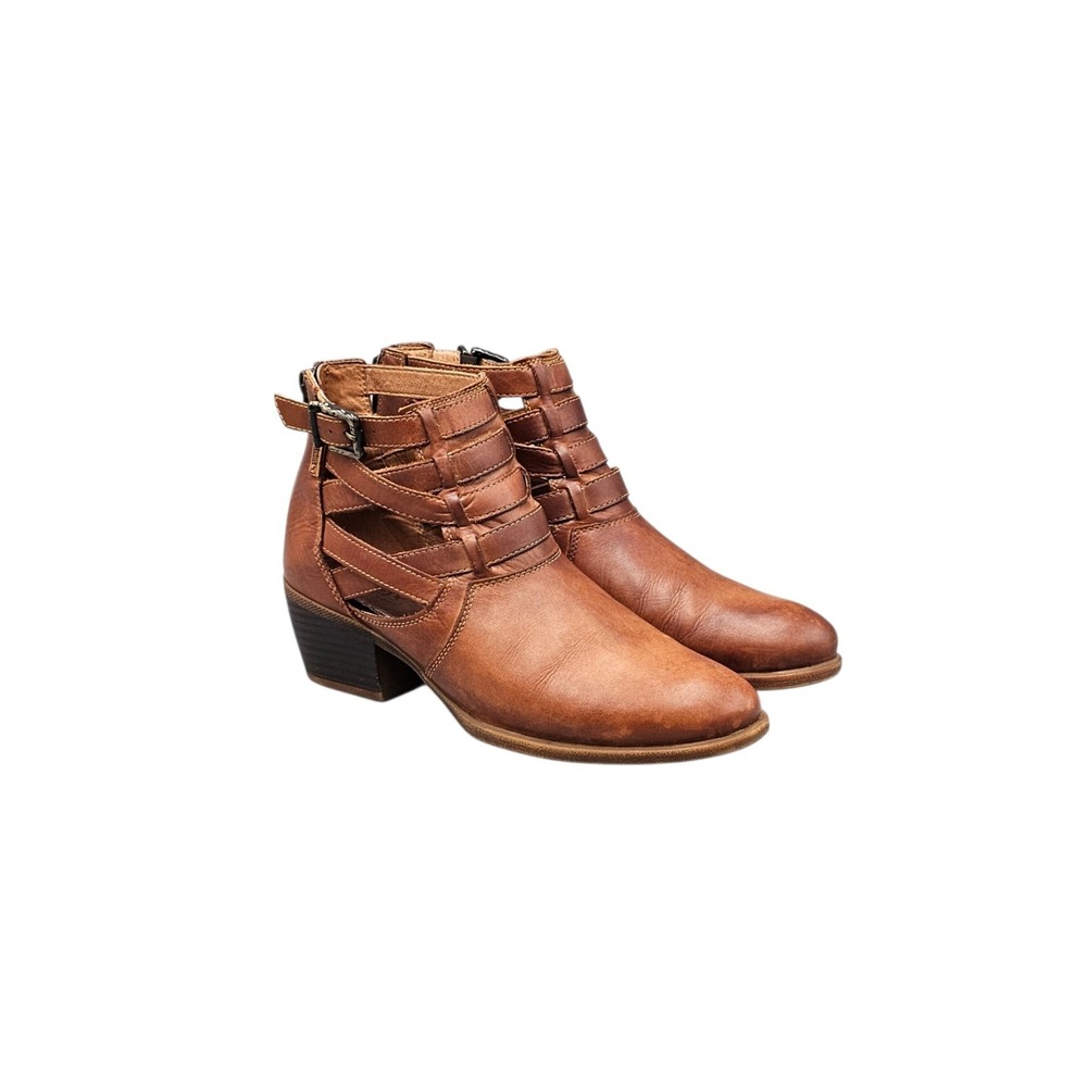 Pikolinos Women's Size 9.5 US  VGC Nuevos Baqeuira Brown Leather Strappy Booties